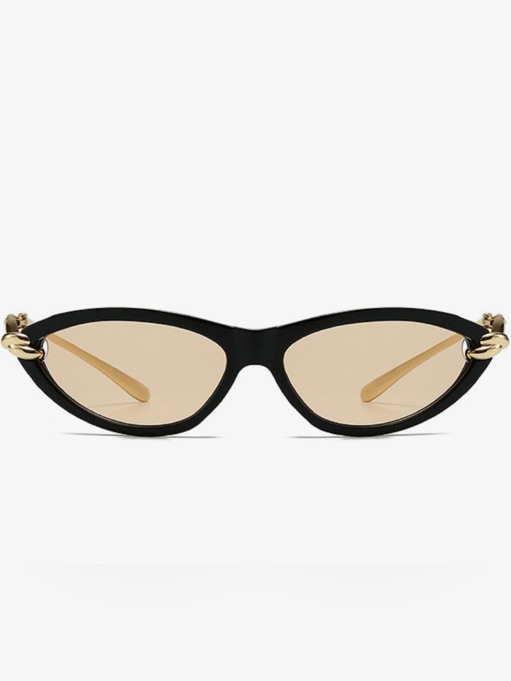 Eye1 Mincl Luxurious Cat Eye Sunglasses Women VINTAGE Gold Metal Frame UV400 NEW